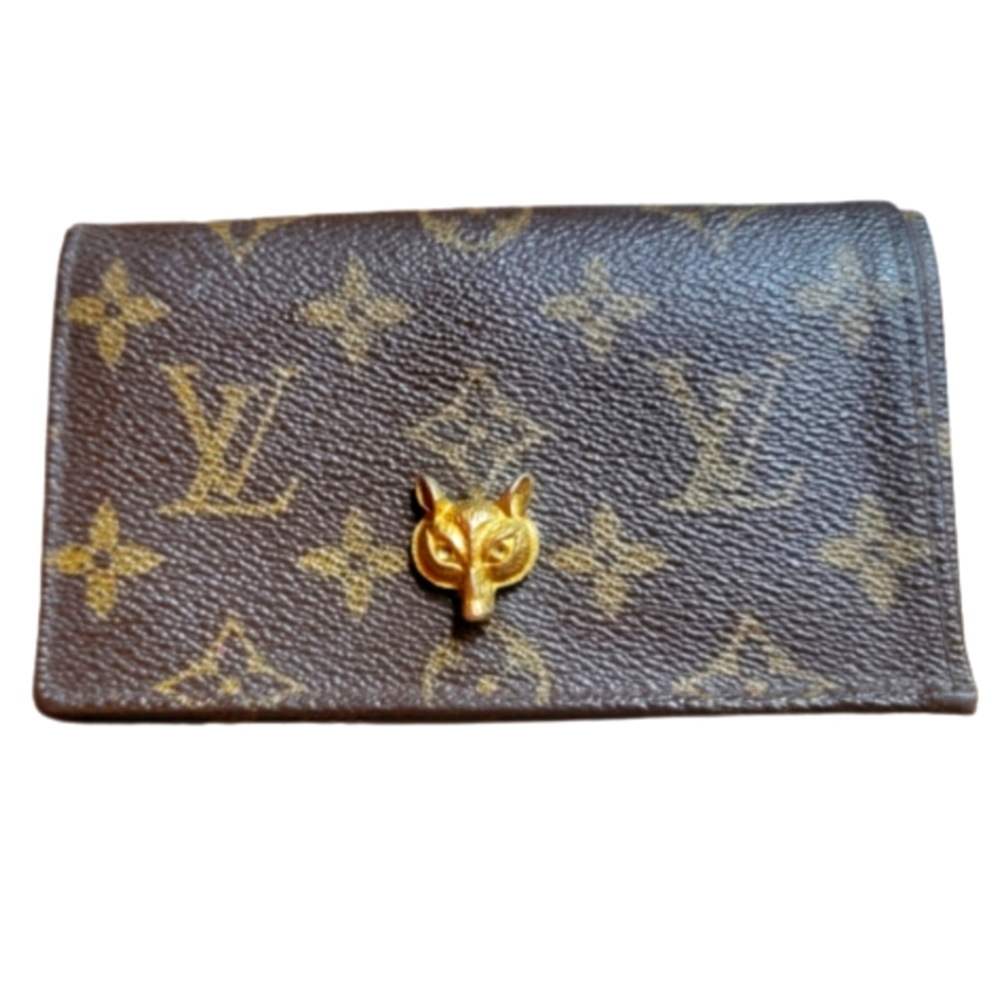 Authentic LOUIS VUITTON Monogram Porte Monnaie Tresor Chain Authentic